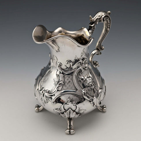 1848 British Antique Sterling Silver Cream Jug 312g Robert Hennell III